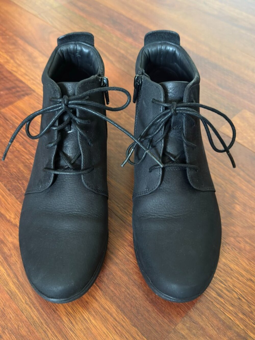 Clarks Unstructured Un Tallara Eva Wedge Boots Womens 6.5 Black Nubuck Leather